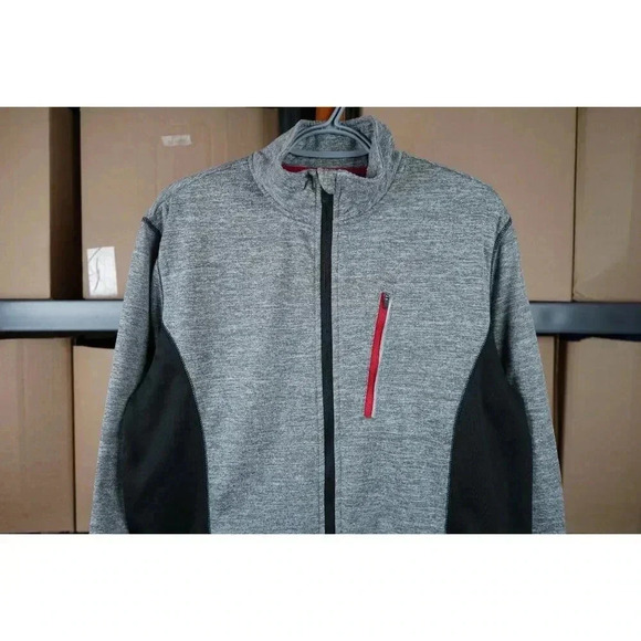 Track Jacket Starter M Grey Black #491 - Picture 3 of 4